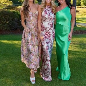 Anthro Halter Maxi Dress